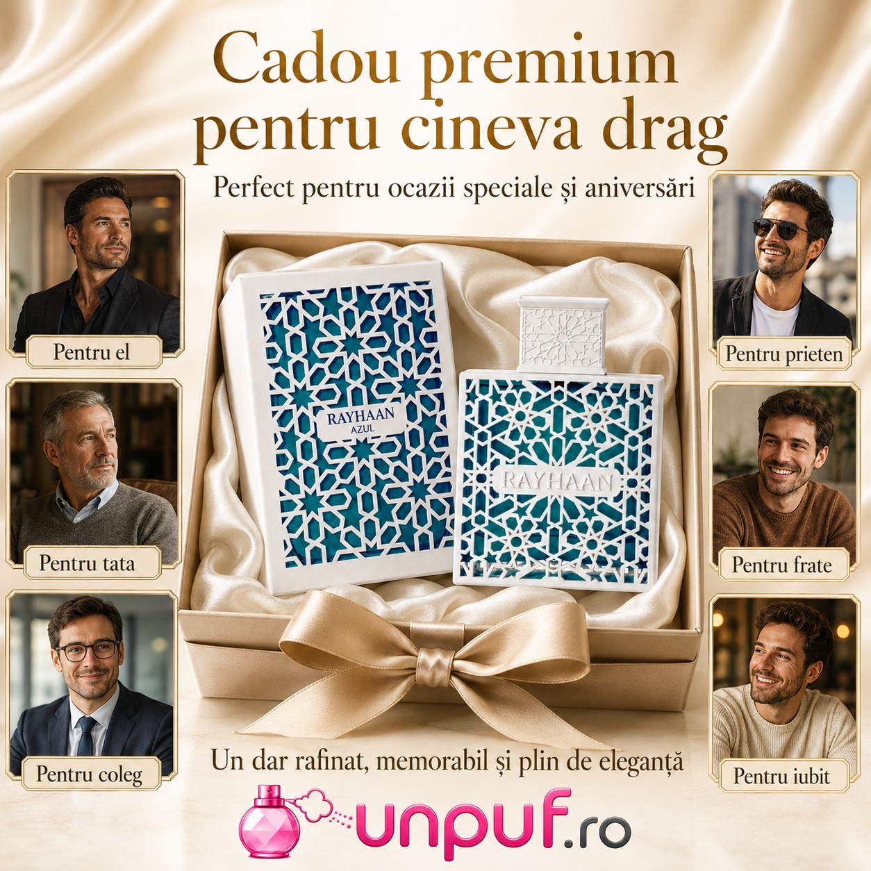Rayhaan Azul cadou premium pentru el, tată, frate, prieten, coleg sau iubit