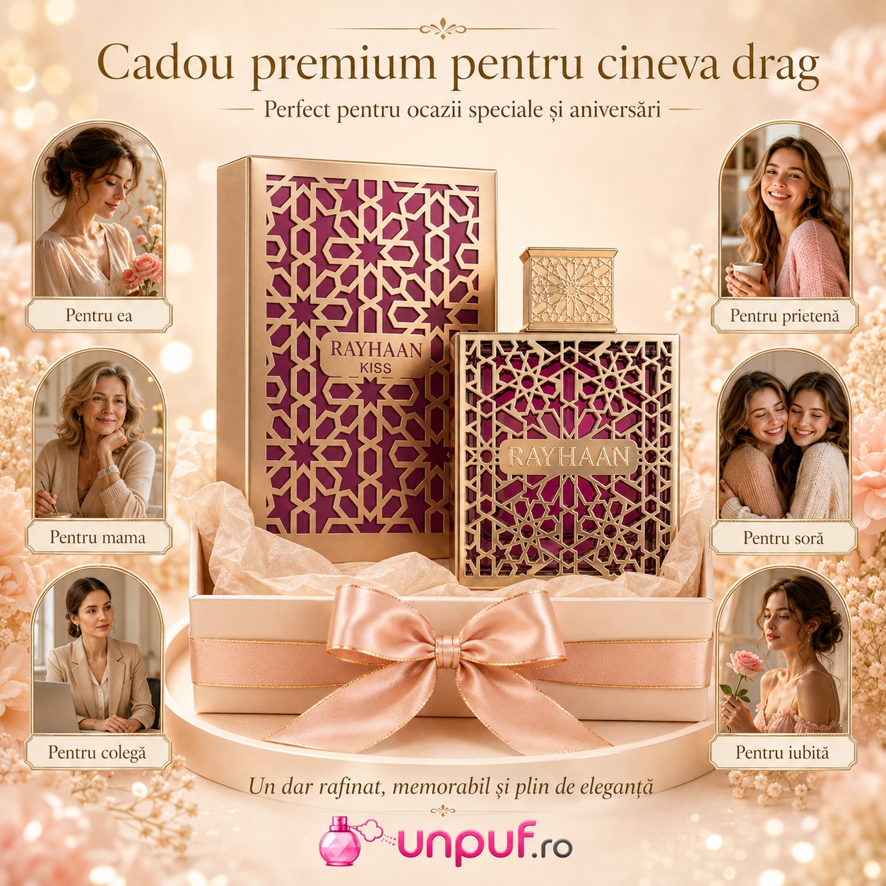 Rayhaan Kiss cadou premium pentru ea, mamă, soră, prietenă, colegă sau iubită