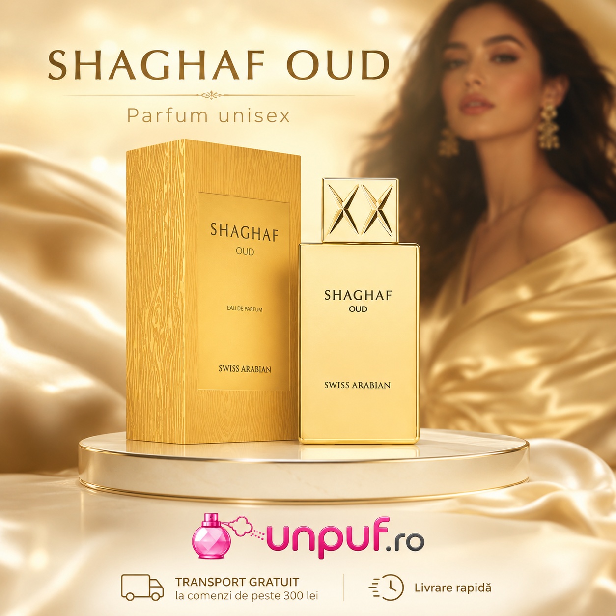 Parfum Shaghaf Oud 75ml Swiss Arabian cu transport gratuit la comenzi eligibile UnPuf.ro