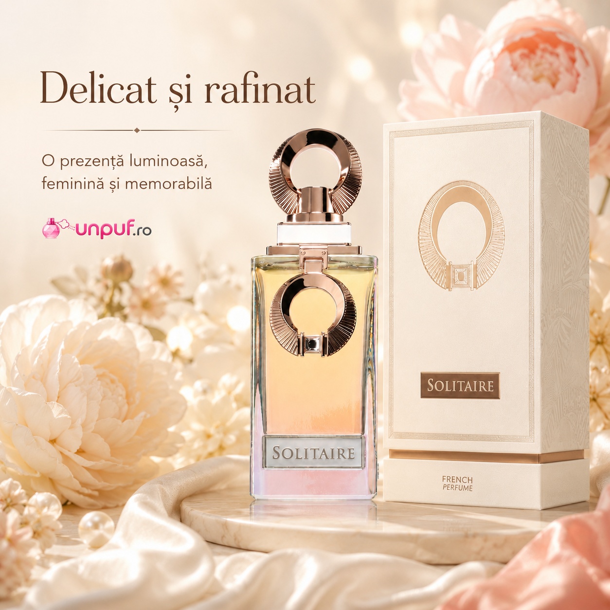 Solitaire French Avenue parfum delicat și rafinat, cu prezență luminoasă, feminină și memorabilă