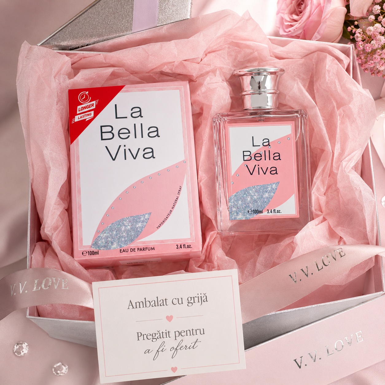 V.V. Love La Bella Viva parfum ambalat cu grijă pregătit pentru cadou