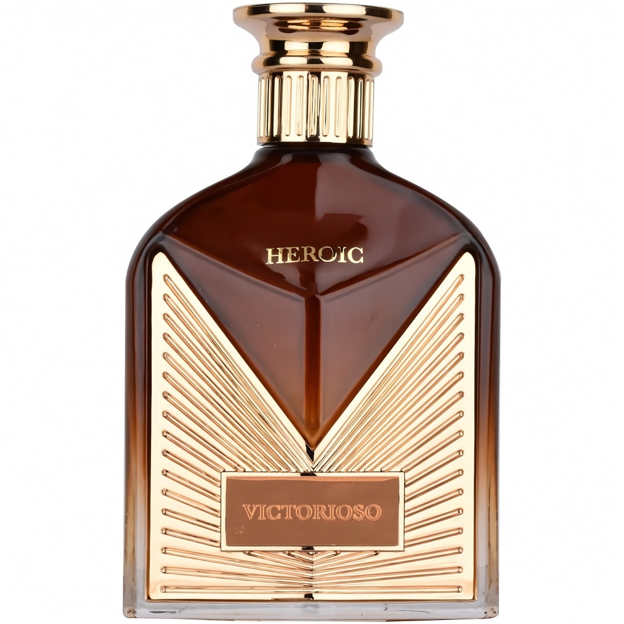 Flacon Victorioso Heroic Maison Alhambra 100 ml cu lichid chihlimbar, placă aurie și capac metalic premium
