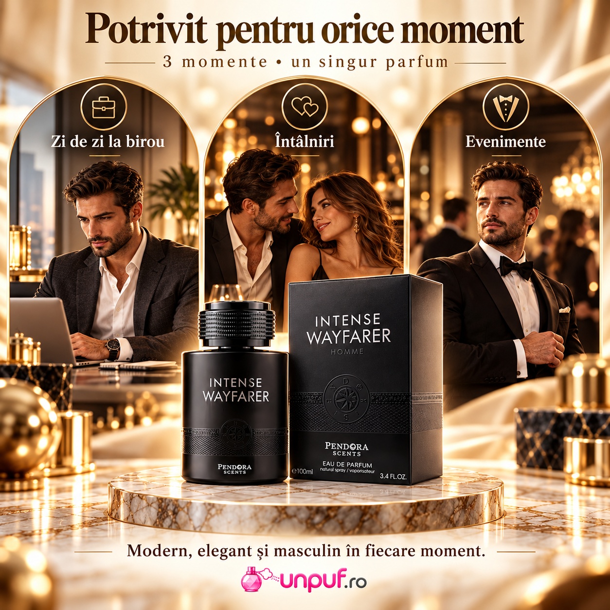 Wayfarer Homme Intense Pendora Scents potrivit pentru birou întâlniri și evenimente elegante