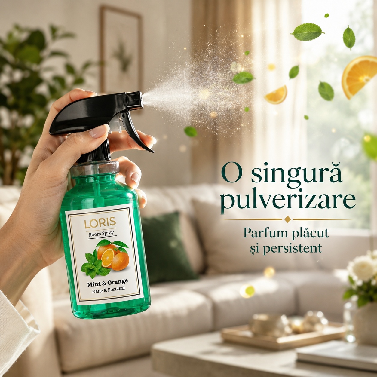 Loris Pafum Mint și Orange o singură pulverizare parfum plăcut și persistent