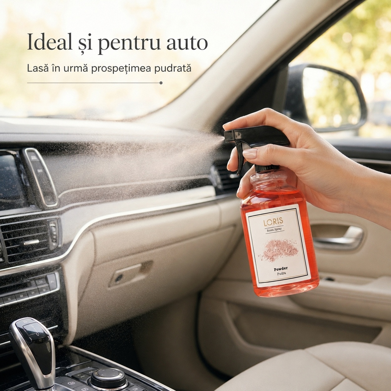 Spray Odorizant Loris Pafum Powder ideal și pentru auto prospețime pudrată &icirc;n mașină