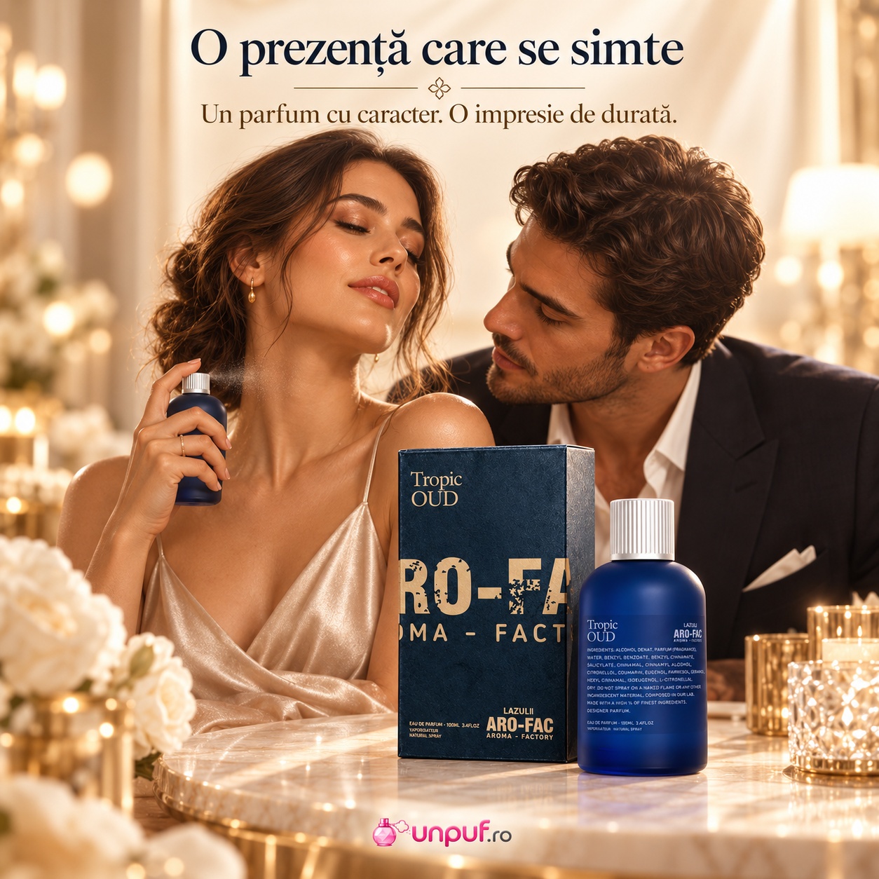 Tropic Oud Aro-Fac Lazuli parfum unisex pentru seri elegante si evenimente speciale