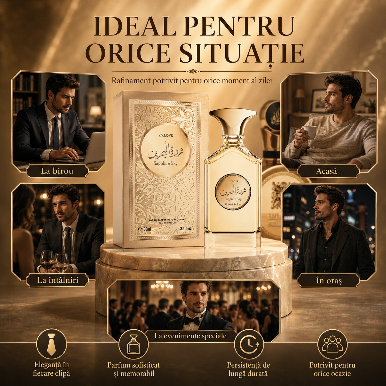 V.V.Love Sapphire Sky parfum bărbați potrivit pentru orice situație
