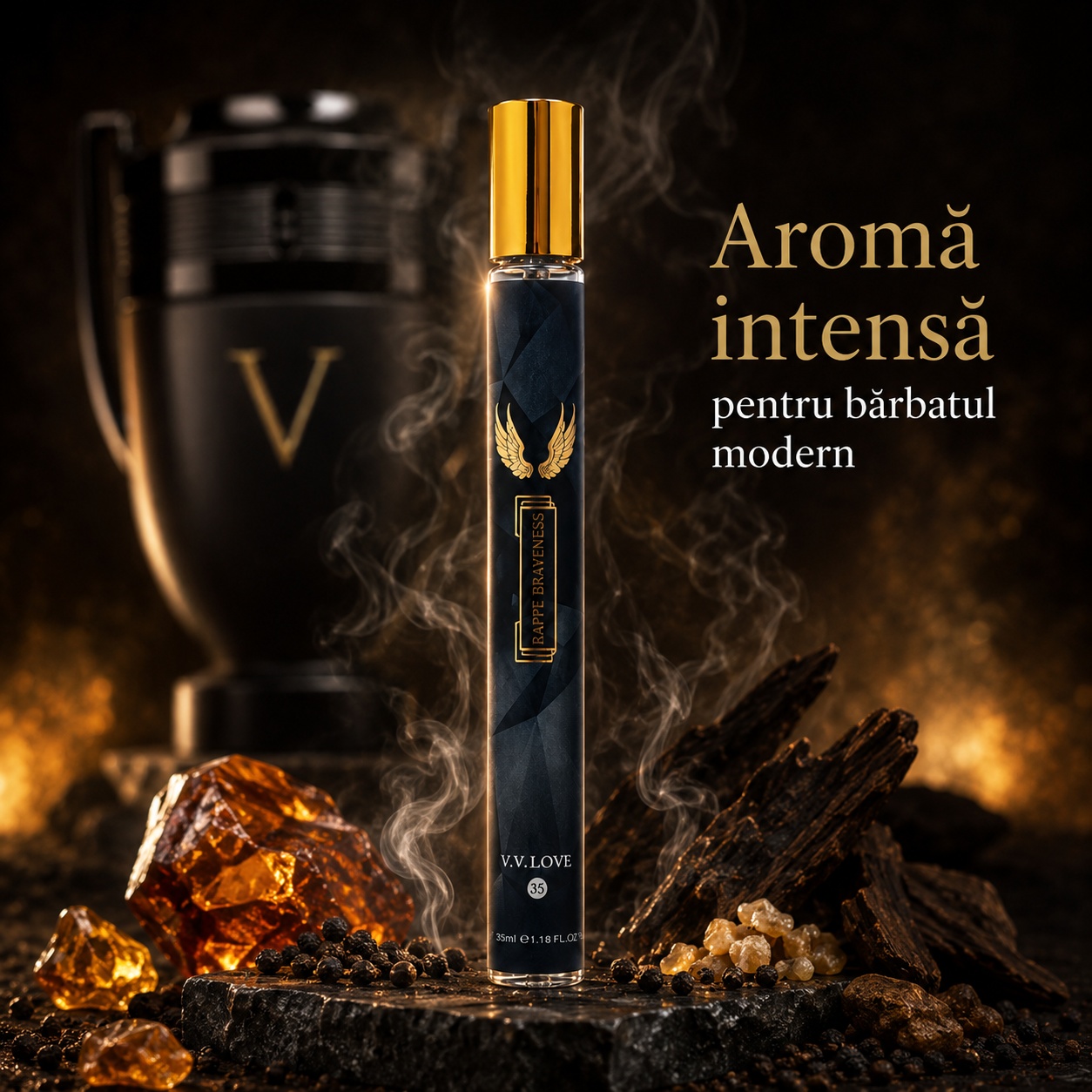Rappe Braveness V.V. Love 35 ml parfum bărbătesc cu aromă intensă pentru bărbatul modern