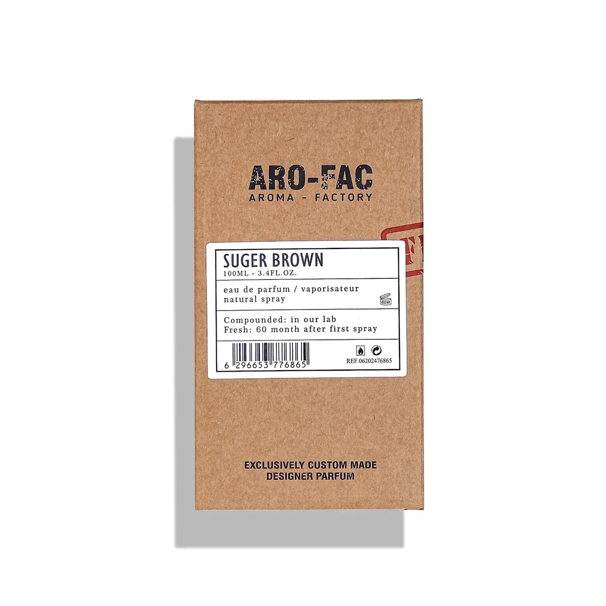 Cutie Aro-Fac Brown Suger Eau de Parfum 100 ml pe fundal alb