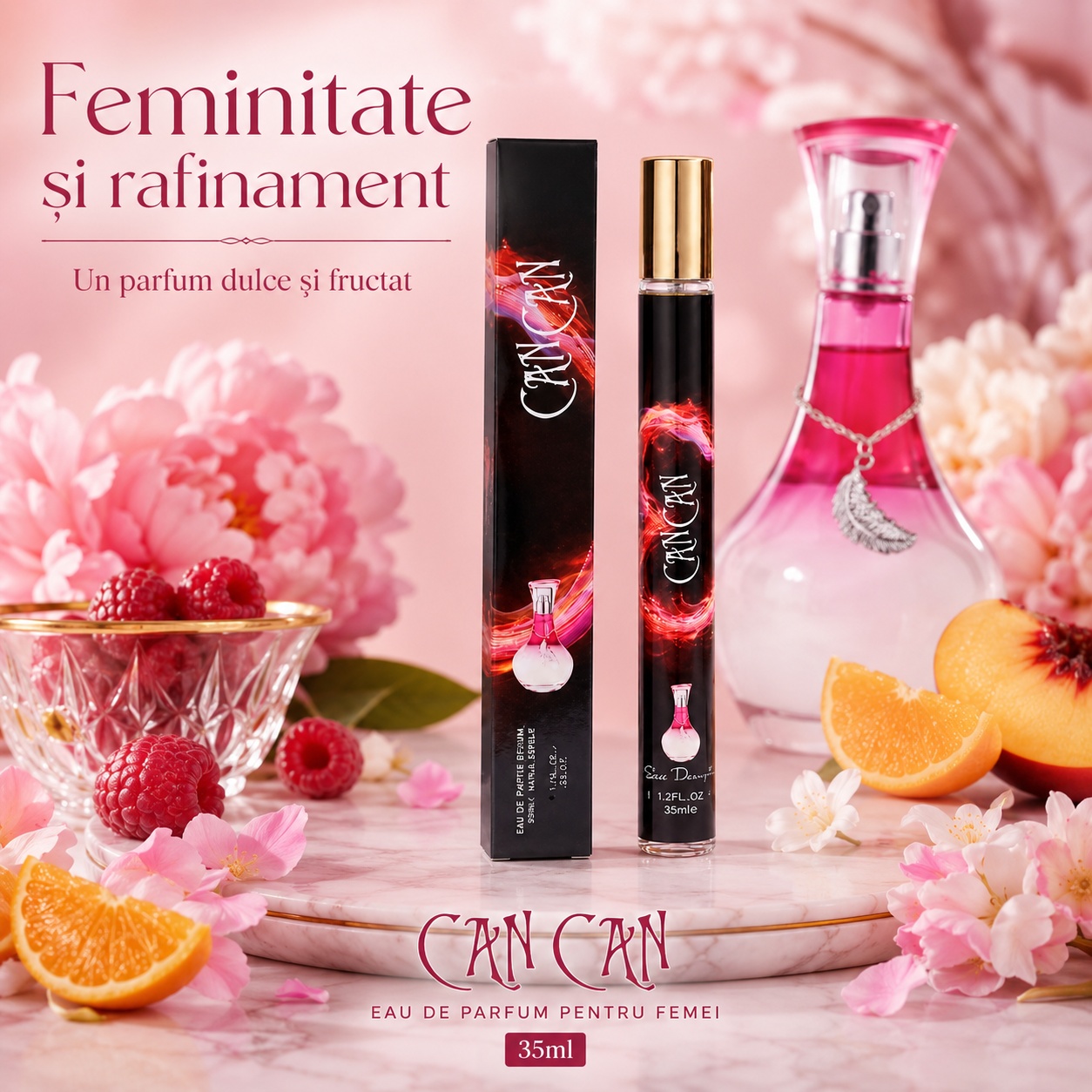 CanCan 35 ml feminitate și rafinament, parfum dulce și fructat pentru femei