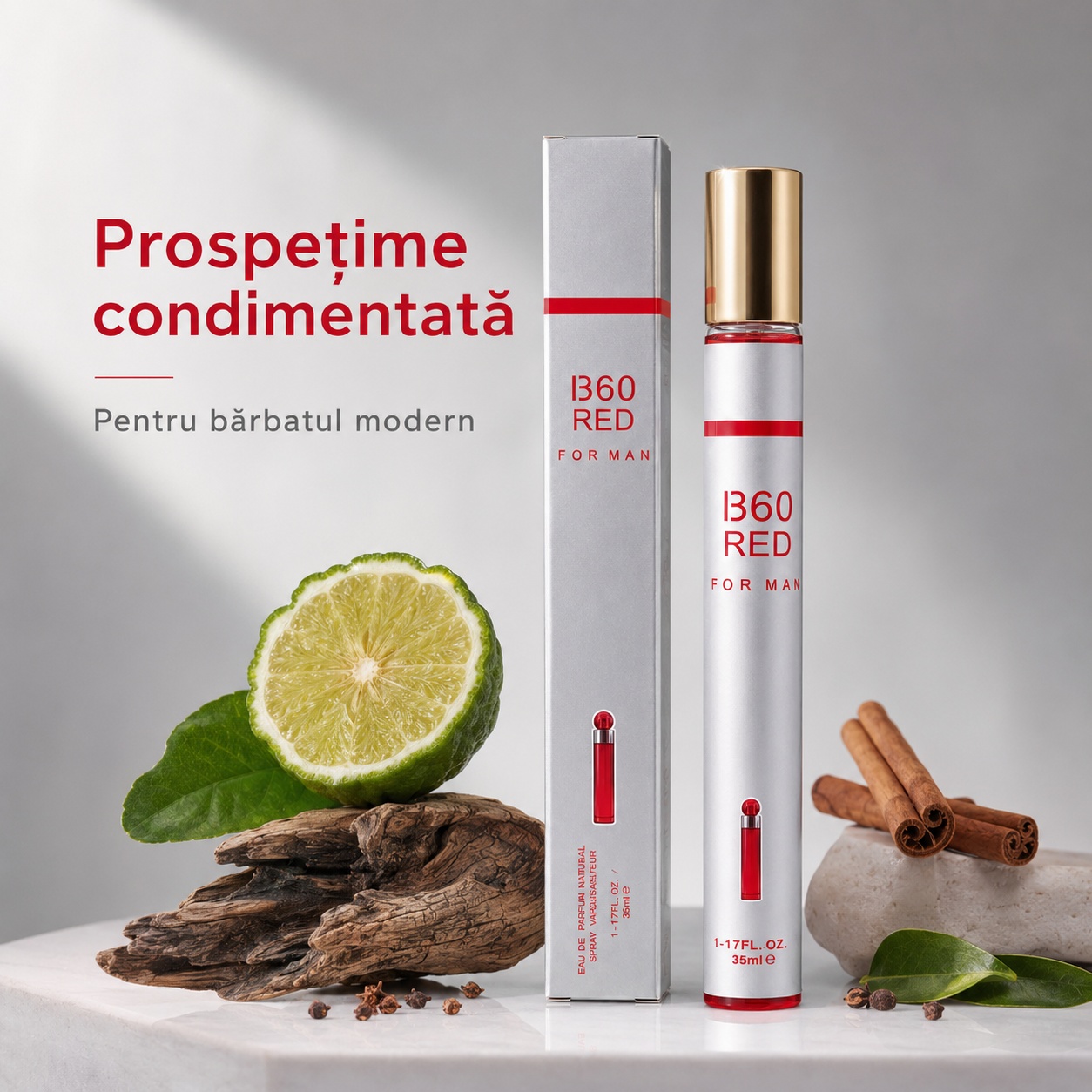 I360 Red For Man 35 ml prospețime condimentată pentru bărbatul modern