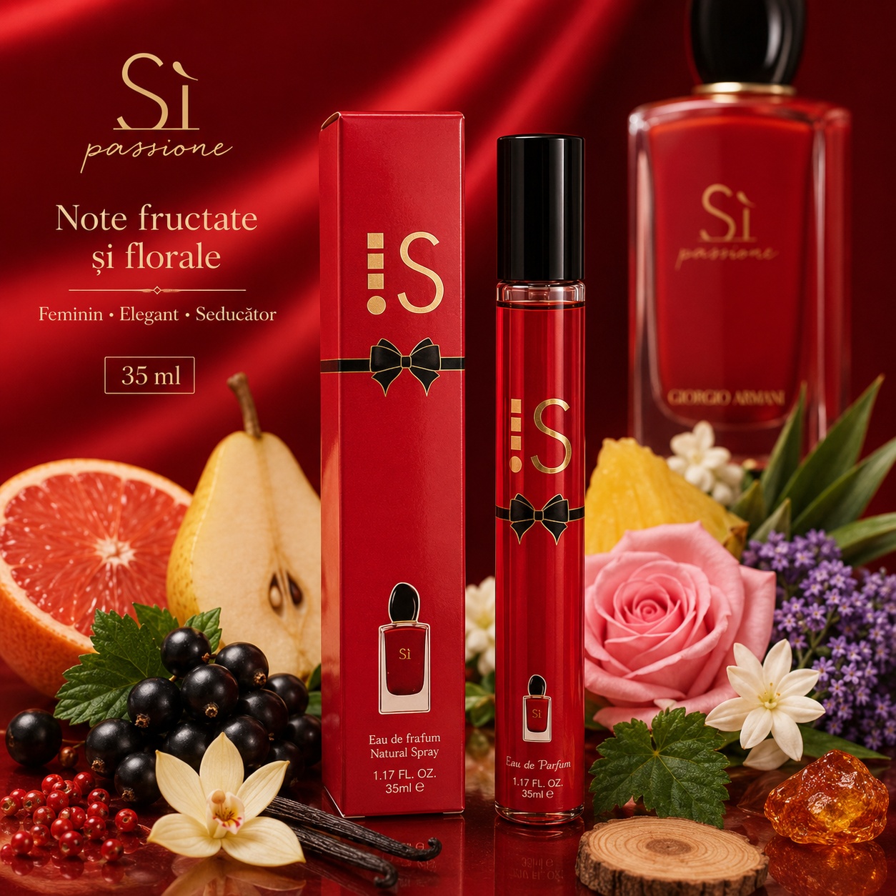 IS 35 ml note fructate și florale, parfum feminin elegant și seducător