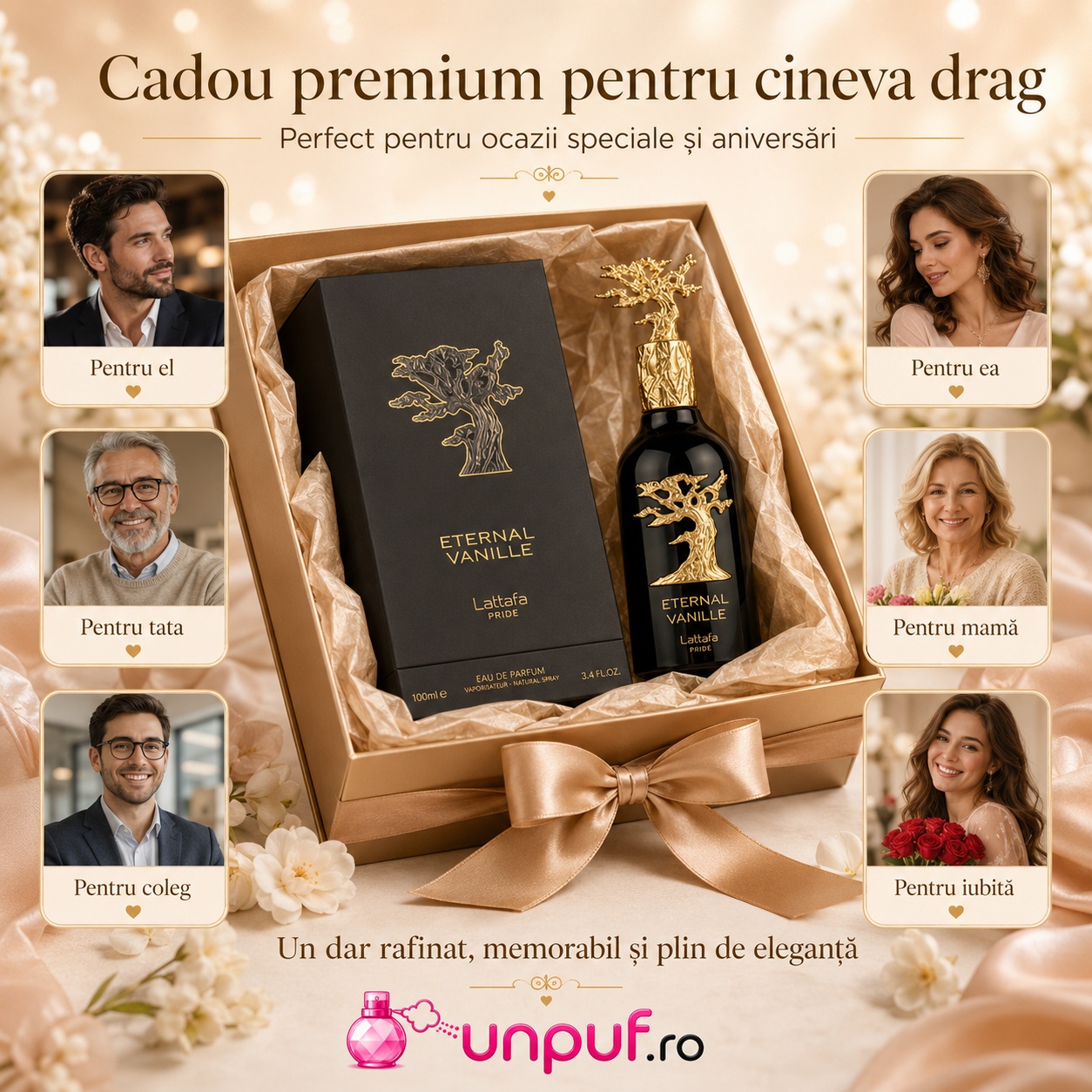 Lattafa Eternal Vanille cadou premium pentru el pentru ea pentru tată pentru mamă pentru coleg sau iubită