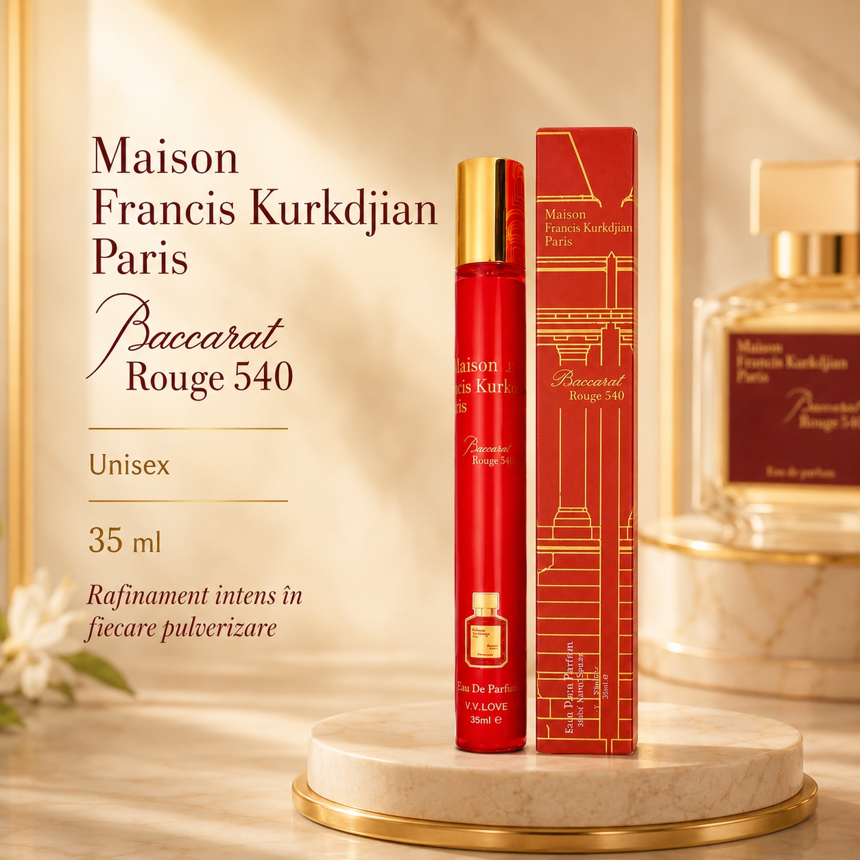 Baccarat Rouge 540 35 ml parfum unisex cu rafinament intens &icirc;n fiecare pulverizare