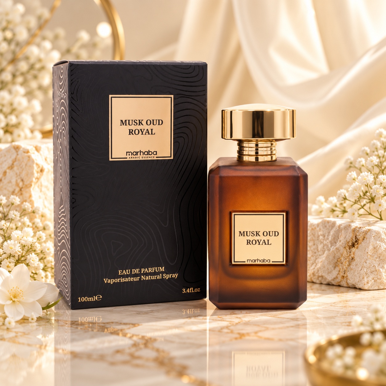 Musk Oud Extreme Marhaba 100 ml parfum unisex ADN propriu cu flacon și cutie premium