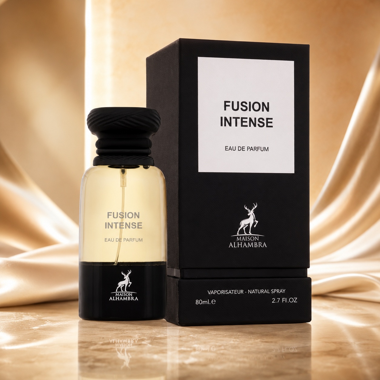 Parfum Arăbesc Alhambra Fusion Intense Maison Alhambra 80 ml cu sticlă elegantă și cutie premium