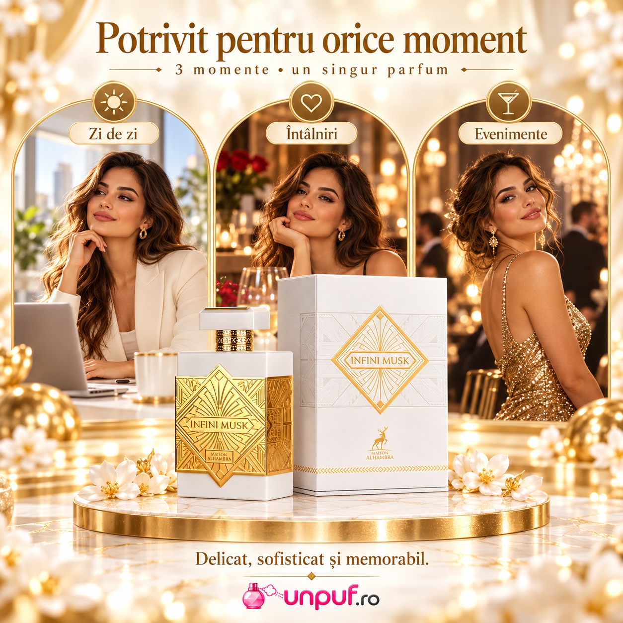 Alhambra Infini Musk potrivit pentru zi de zi întâlniri și evenimente elegante