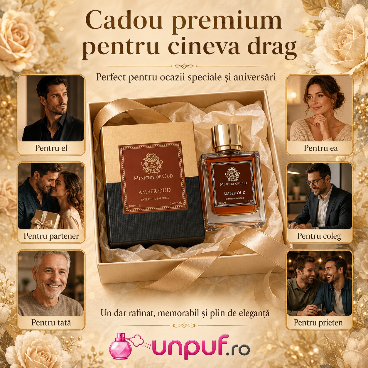 Amber Oud Ministry Of Oud cadou premium pentru bărbat, femeie, partener, tată, coleg sau prieten
