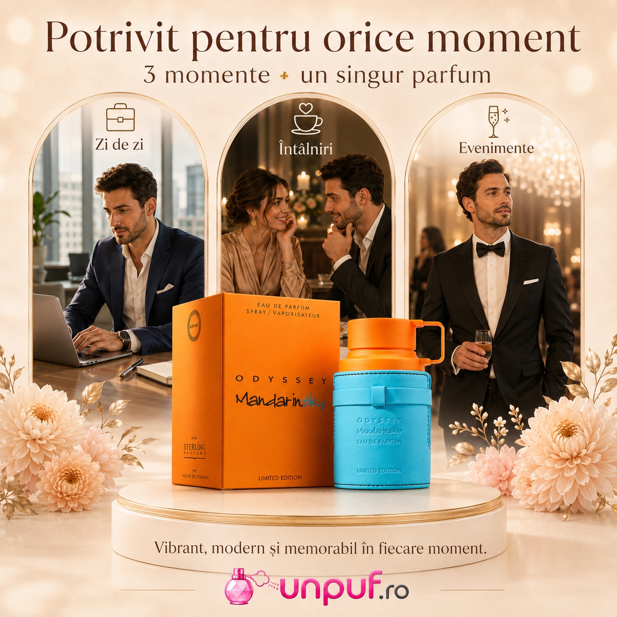 Parfum Armaf Odyssey Mandarin Sky potrivit pentru zi de zi, întâlniri și evenimente speciale