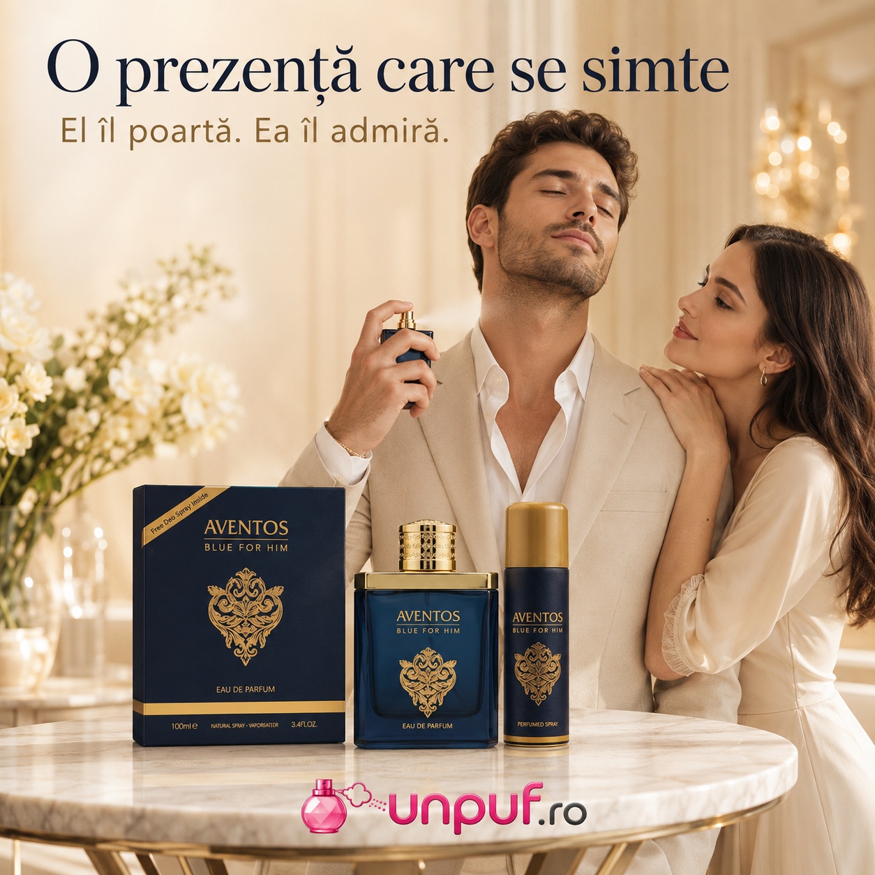 Fragrance World Aventos Blue parfum pentru prezență elegantă, fresh și memorabilă