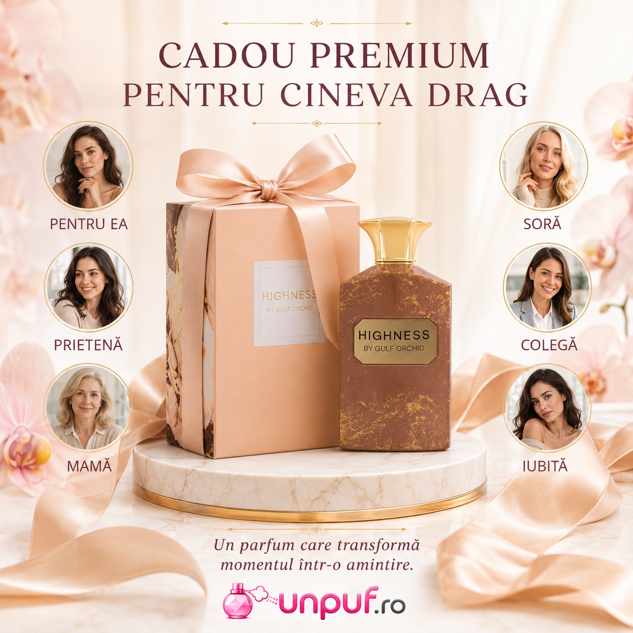 Gulf Orchid Highness cadou premium pentru femei, prietene, mamă, soră, colegă sau iubită