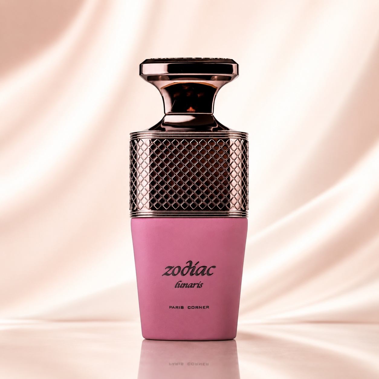 Sticlă parfum Zodiac Lunaris Paris Corner 100 ml mov mauve cu detalii metalice și design elegant
