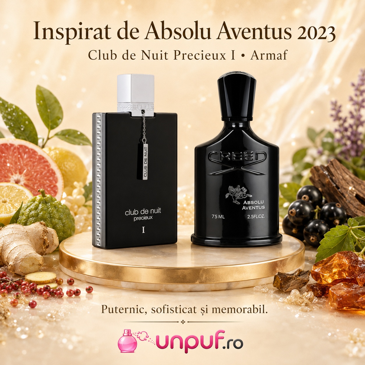 Armaf Club De Nuit Precieux I inspirat de Absolu Aventus 2023, parfum puternic sofisticat și memorabil