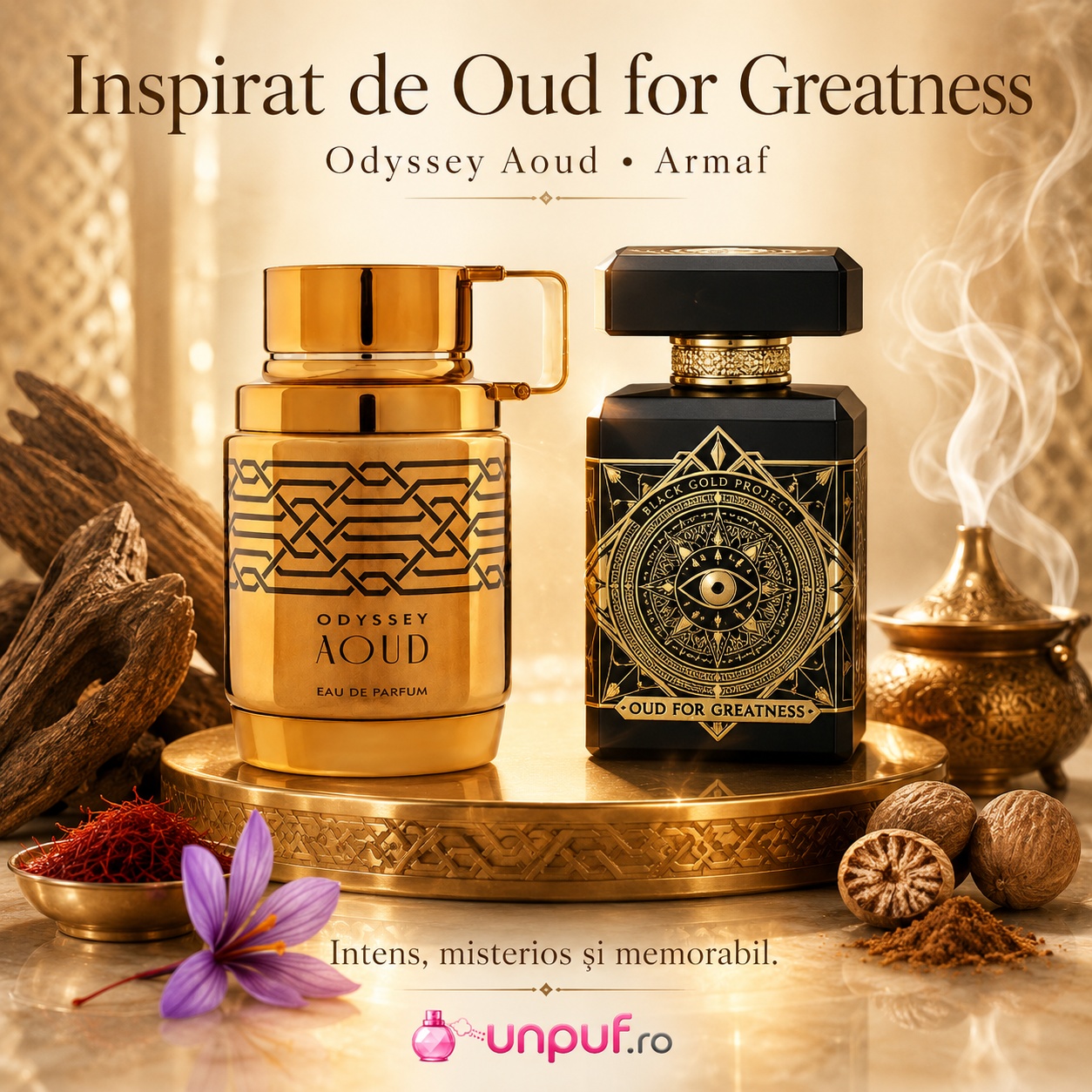 Armaf Odyssey Aoud parfum bărbătesc oriental, cald, lemnos și sofisticat