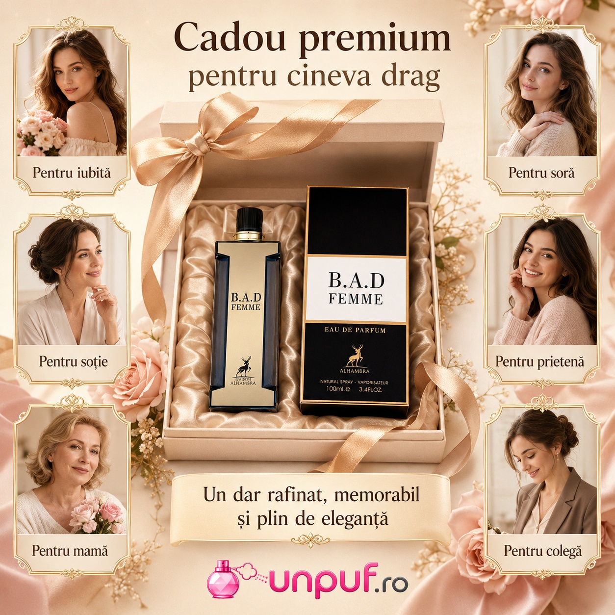 B.A.D. Femme Maison Alhambra parfum cadou pentru femei ambalaj premium