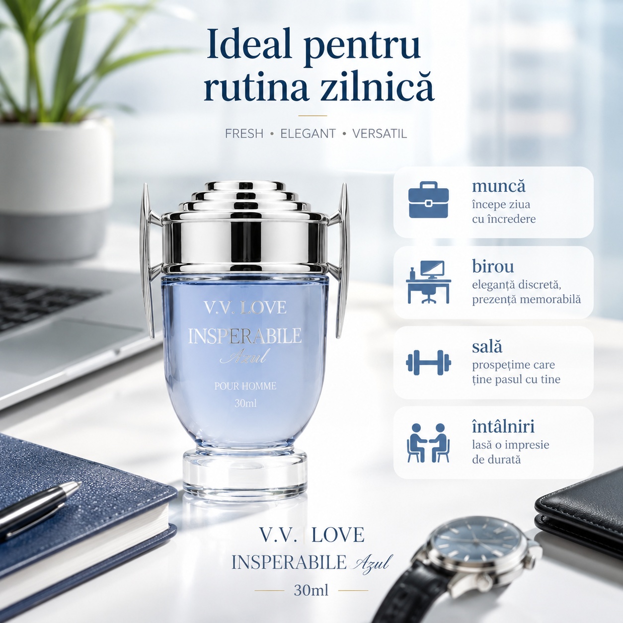 V.V. Love Insuperabile Azul parfum bărbat ideal pentru rutina zilnică