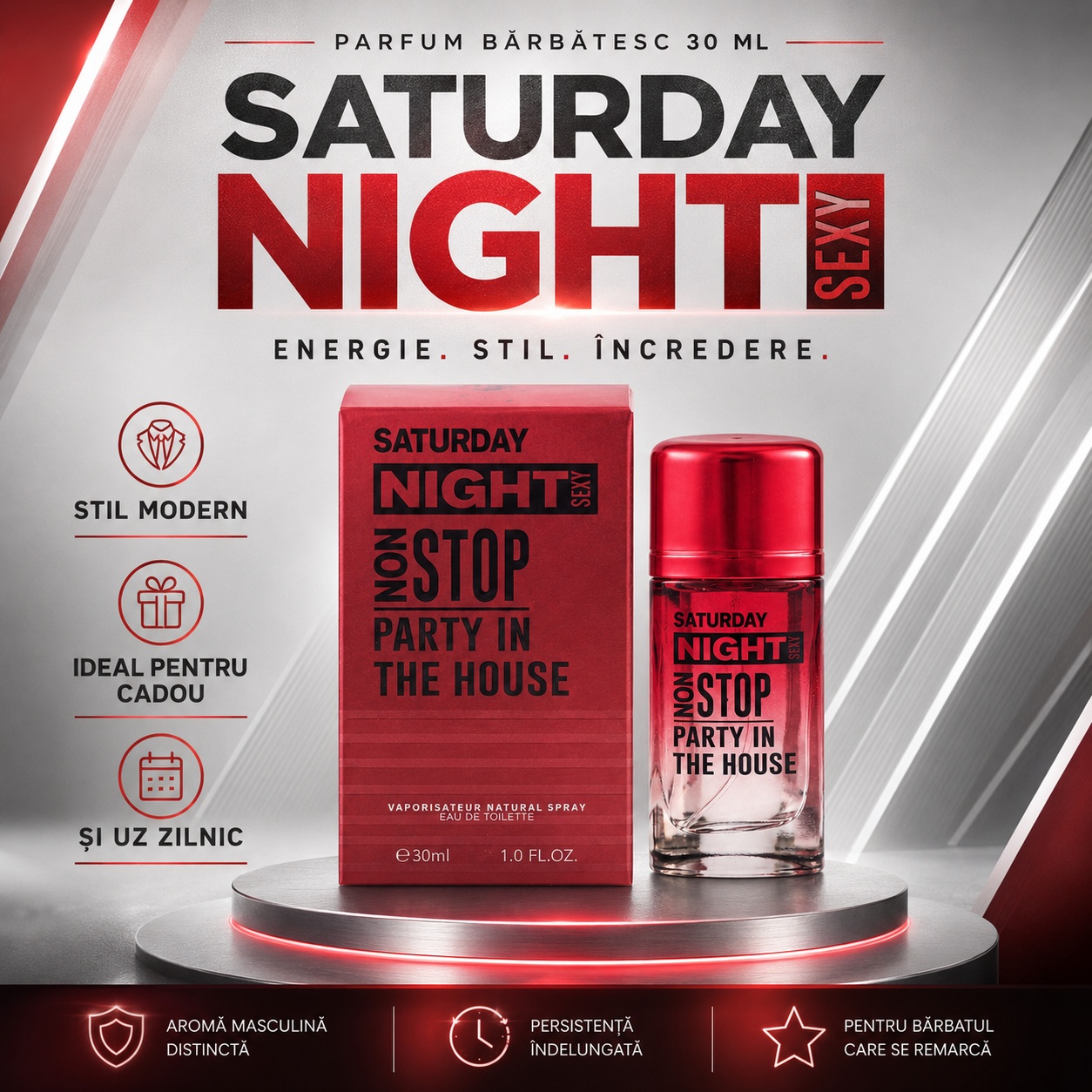 V.V. Love Saturday Night Non Stop parfum bărbătesc pentru cadou și uz zilnic