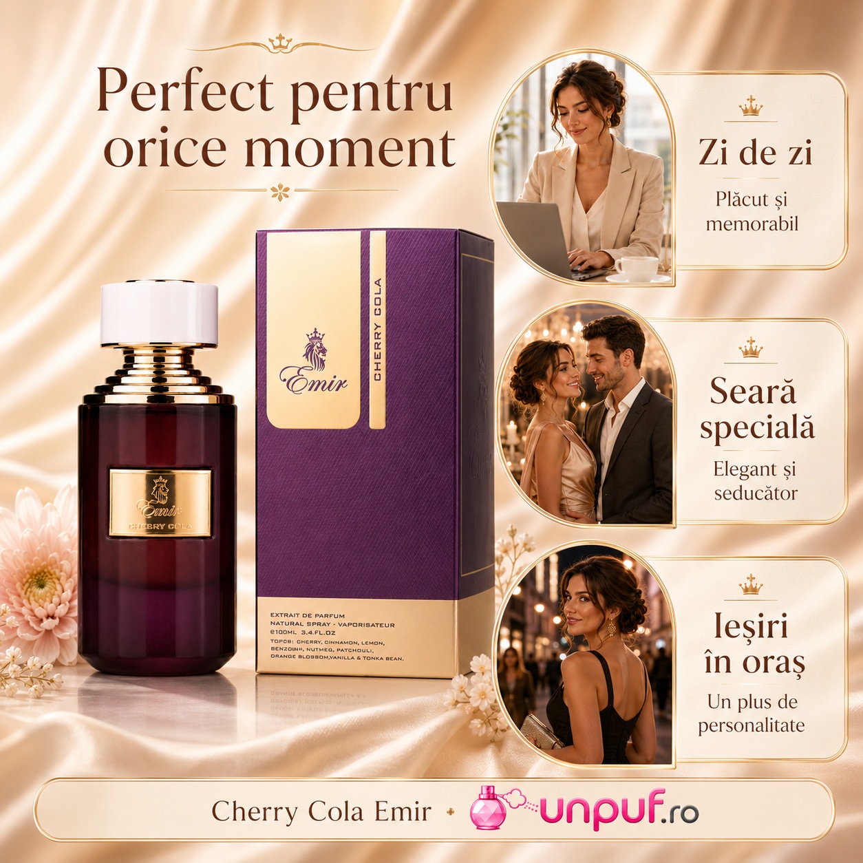 Cherry Cola Emir potrivit pentru zi de zi, seară specială și ieșiri &icirc;n oraș