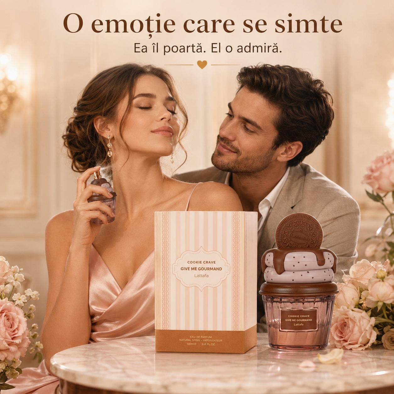Cookie Crave Lattafa parfum unisex romantic, dulce și gurmand pentru femei și bărbați