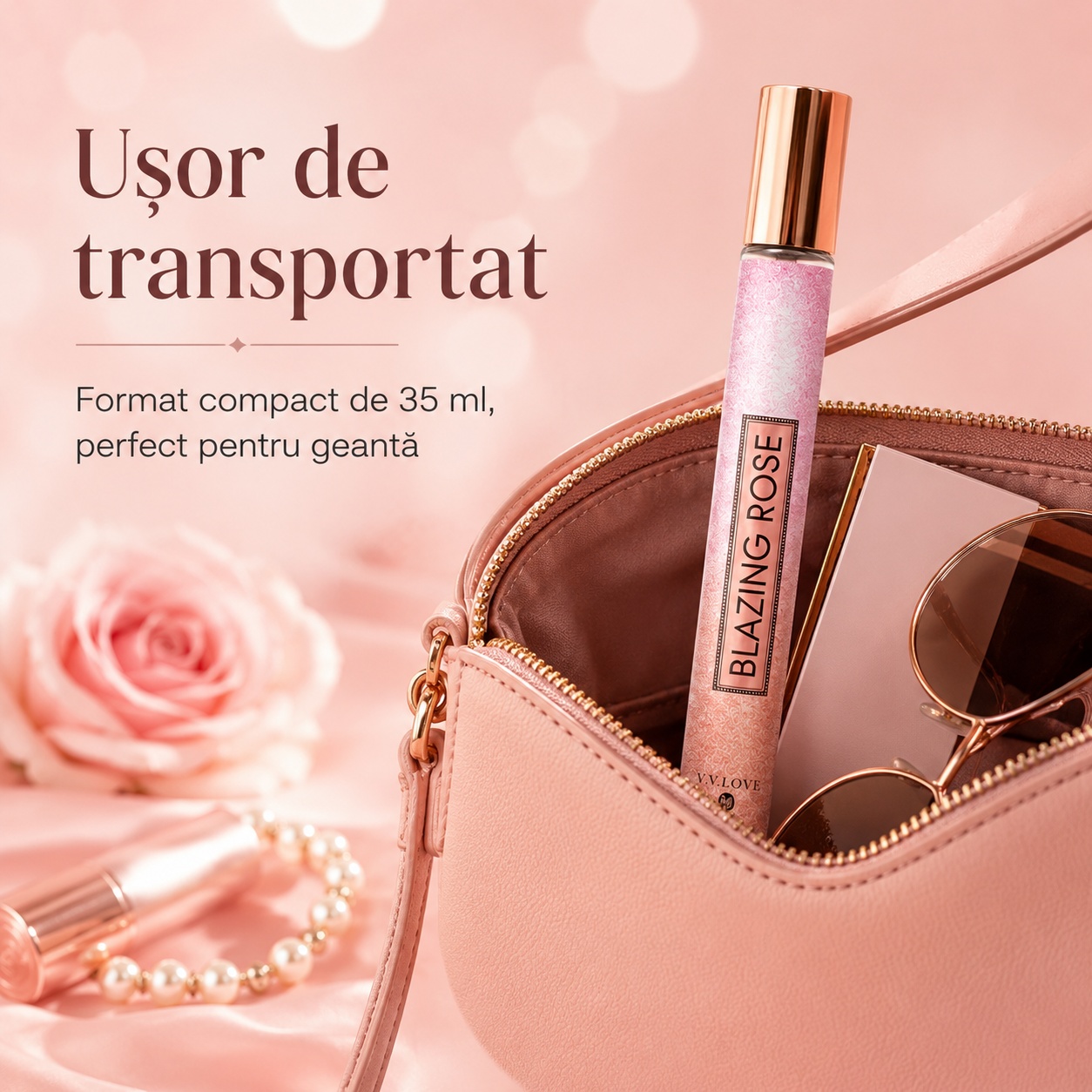 Parfum Blazing Rose 35 ml ușor de transportat perfect pentru geantă și călătorii