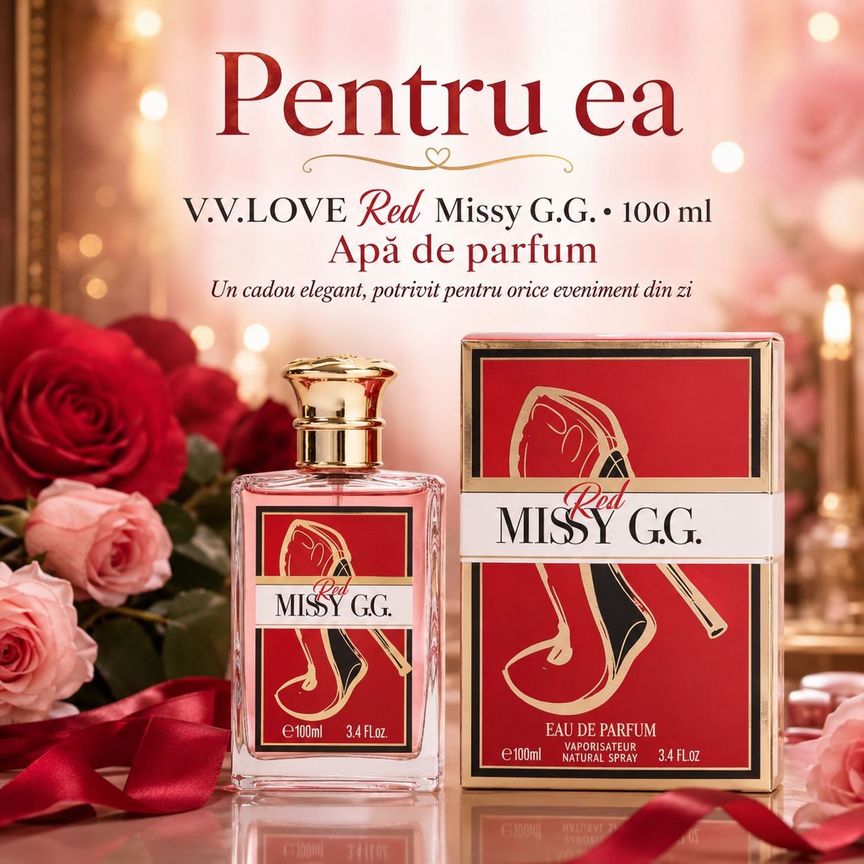 Parfum damă V.V. Love Missy G.G. Red 100 ml cadou elegant
