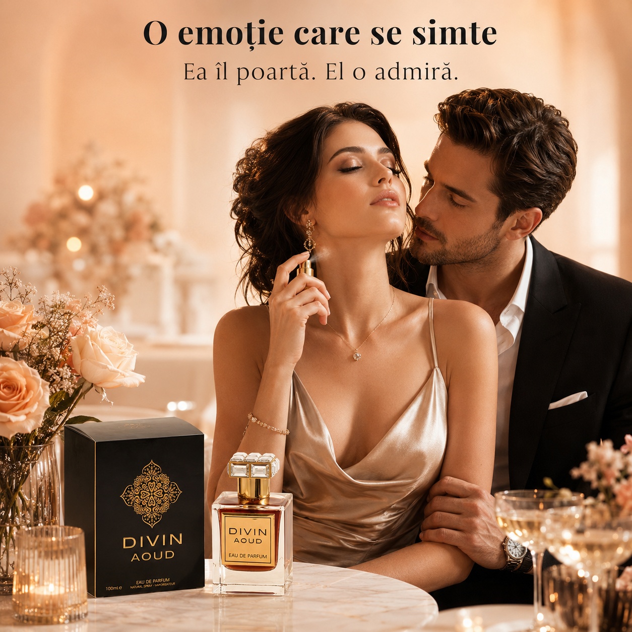 Divin Aoud o emoție care se simte, parfum elegant, rafinat și memorabil pentru damă și bărbat