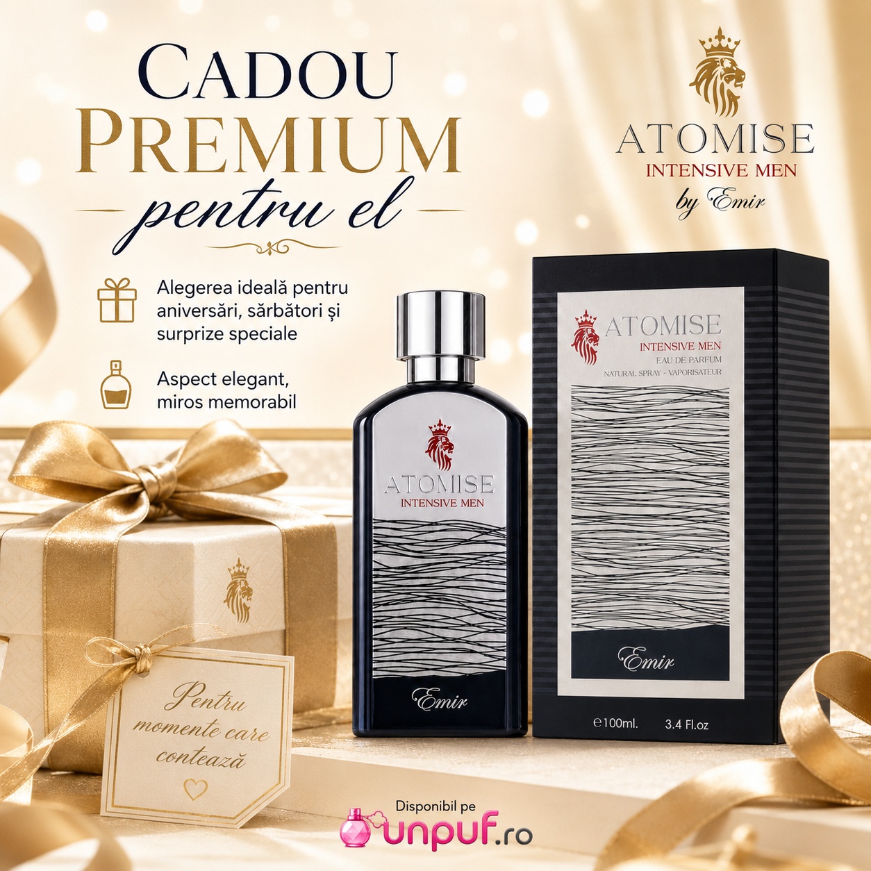 Emir Atomise Intensive cadou premium pentru el, parfum masculin elegant și memorabil