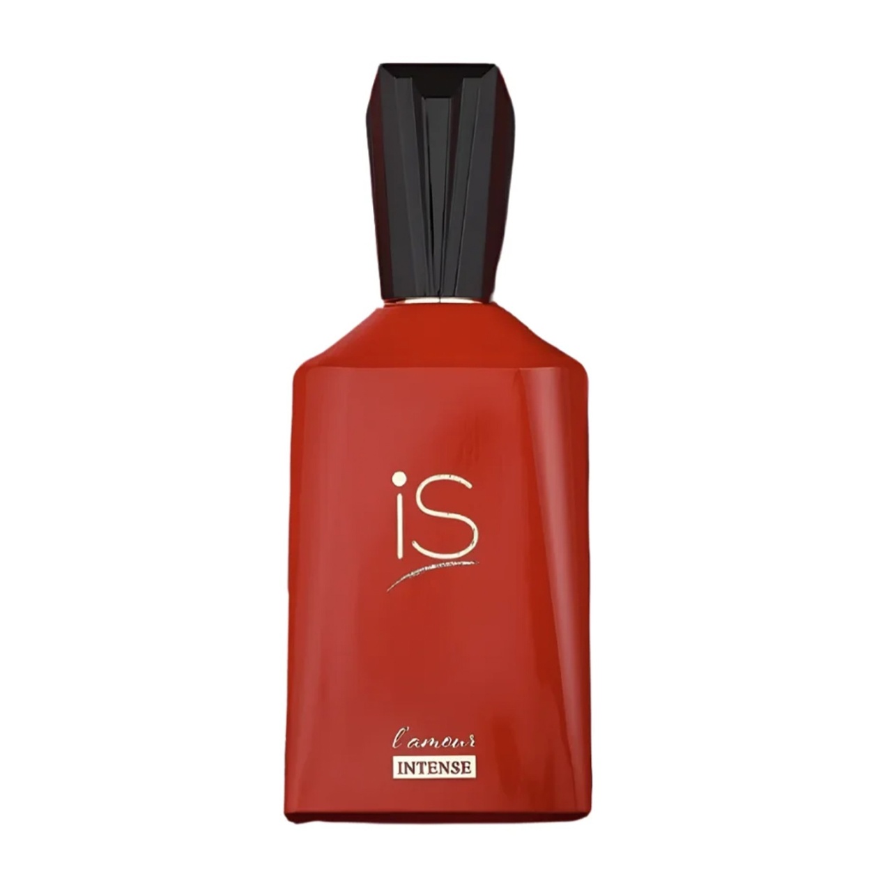 Flacon original iS l'Amour Intense Eau de Parfum 75 ml pe fundal alb