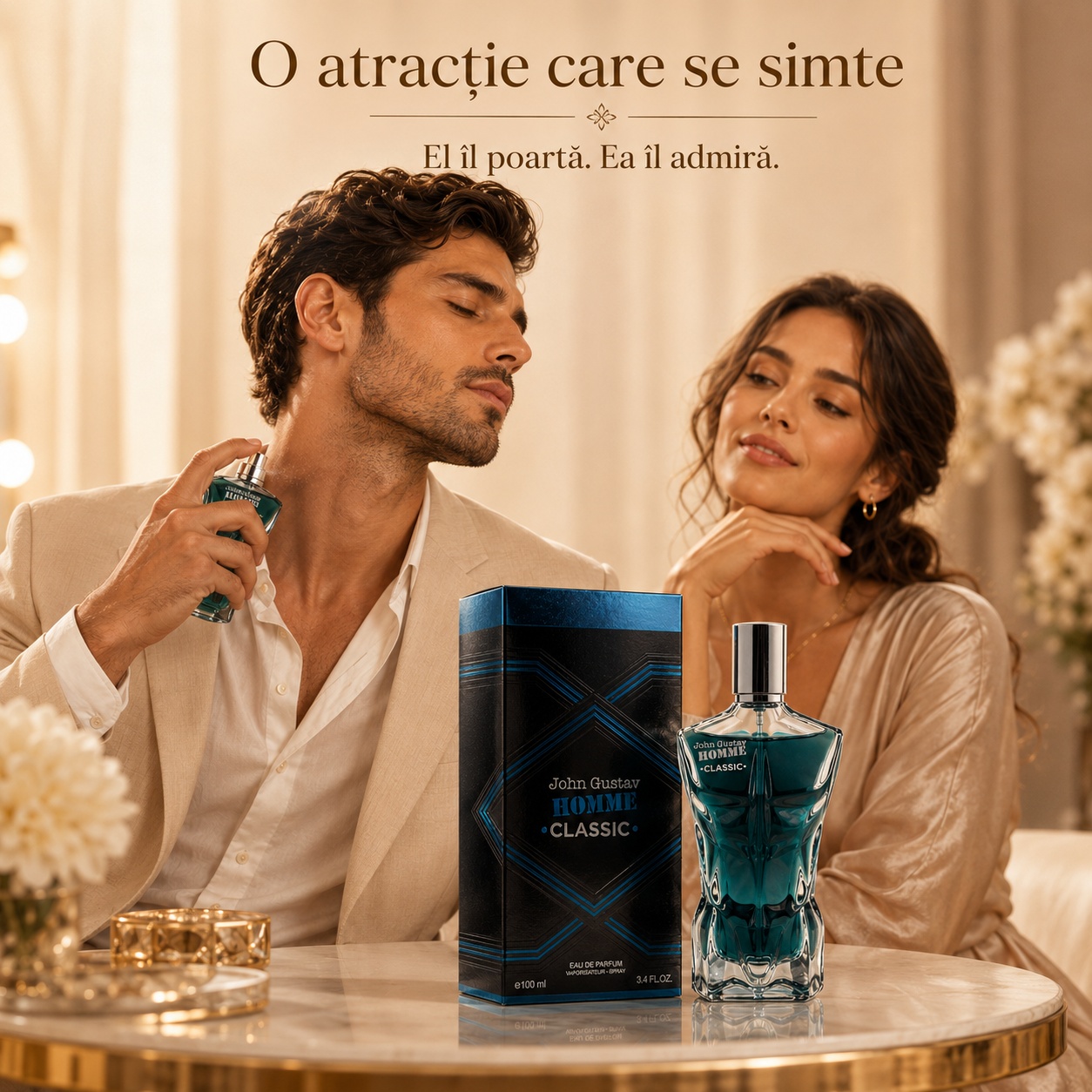 John Gustav Homme Classic parfum bărbătesc elegant și atrăgător pentru întâlniri și momente speciale