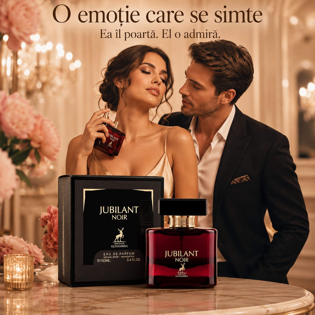 Jubilant Noir Maison Alhambra parfum de damă o emoție care se simte ea &icirc;l poartă el o admiră