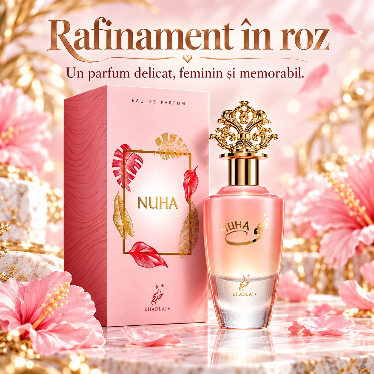 Khadlaj Nuha rafinament în roz parfum delicat feminin și memorabil
