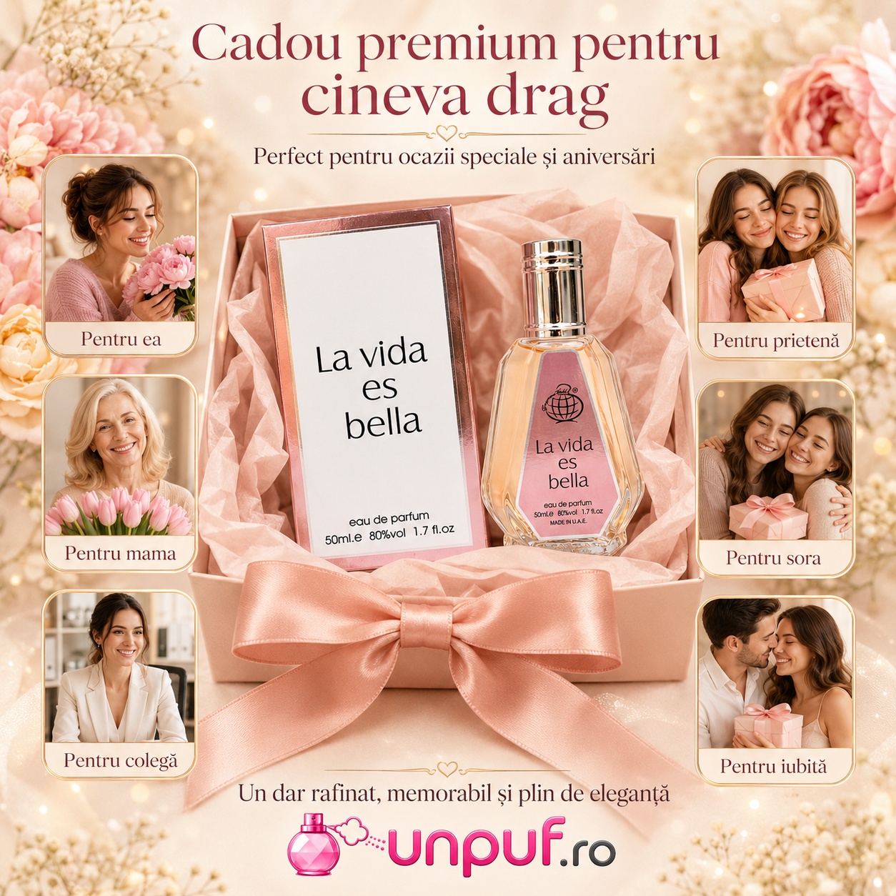 La Vida es Bella Fragrance World cadou premium pentru ea, mamă, soră, prietenă, colegă și iubită