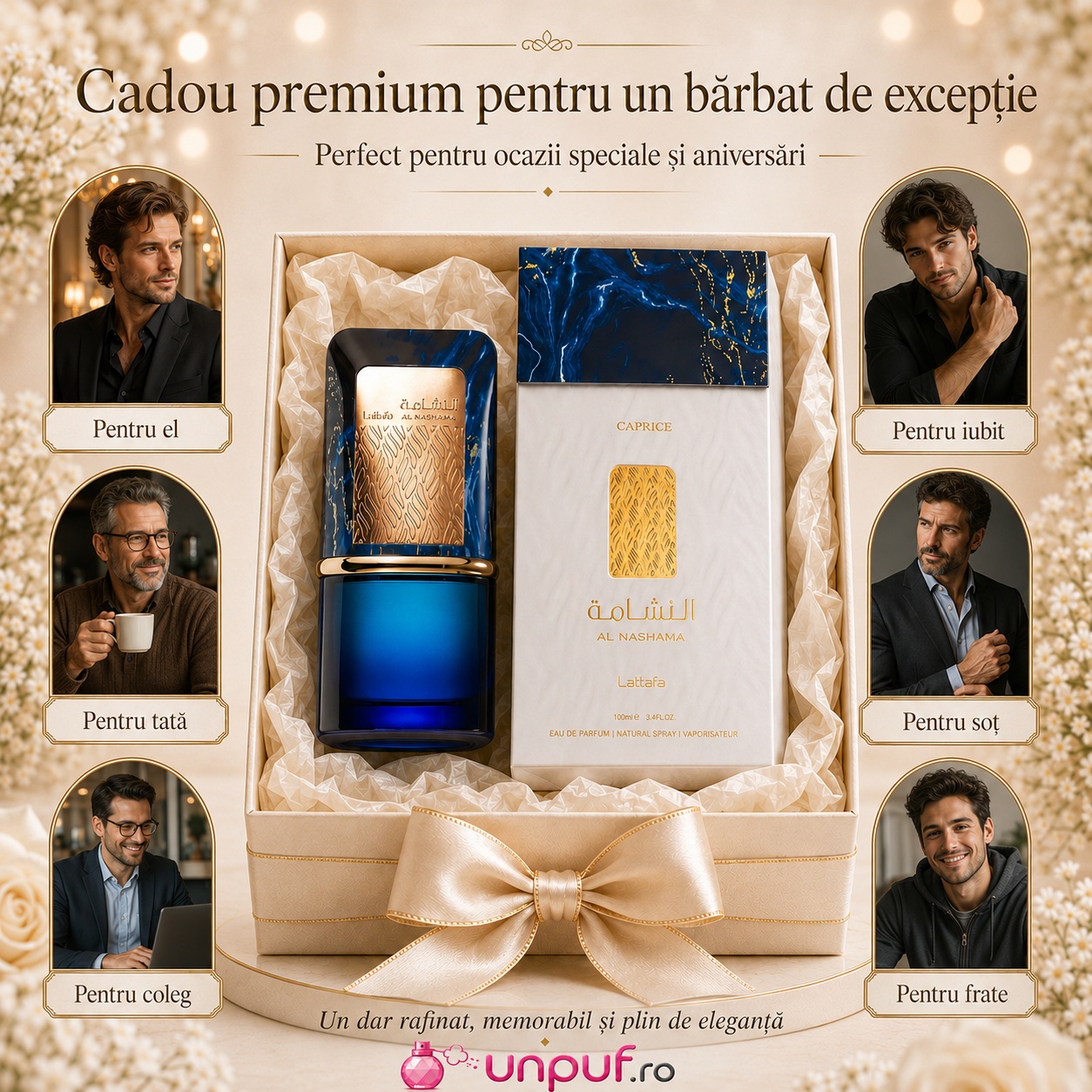Lattafa Al Nashama Caprice cadou premium pentru bărbat iubit tată soț coleg sau frate
