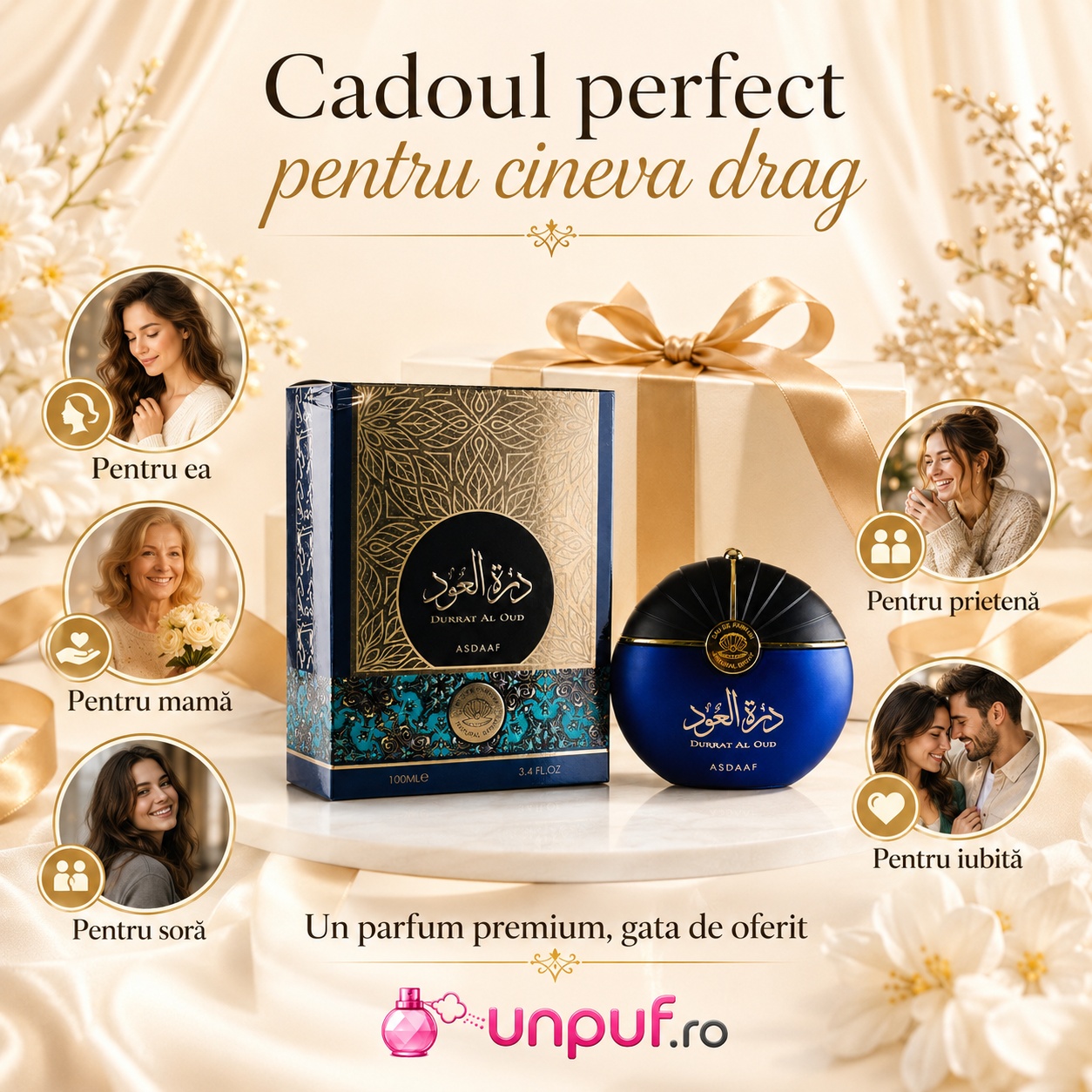Lattafa Durrat Al Oud cadou premium pentru ea mamă soră prietenă iubită sau persoană dragă