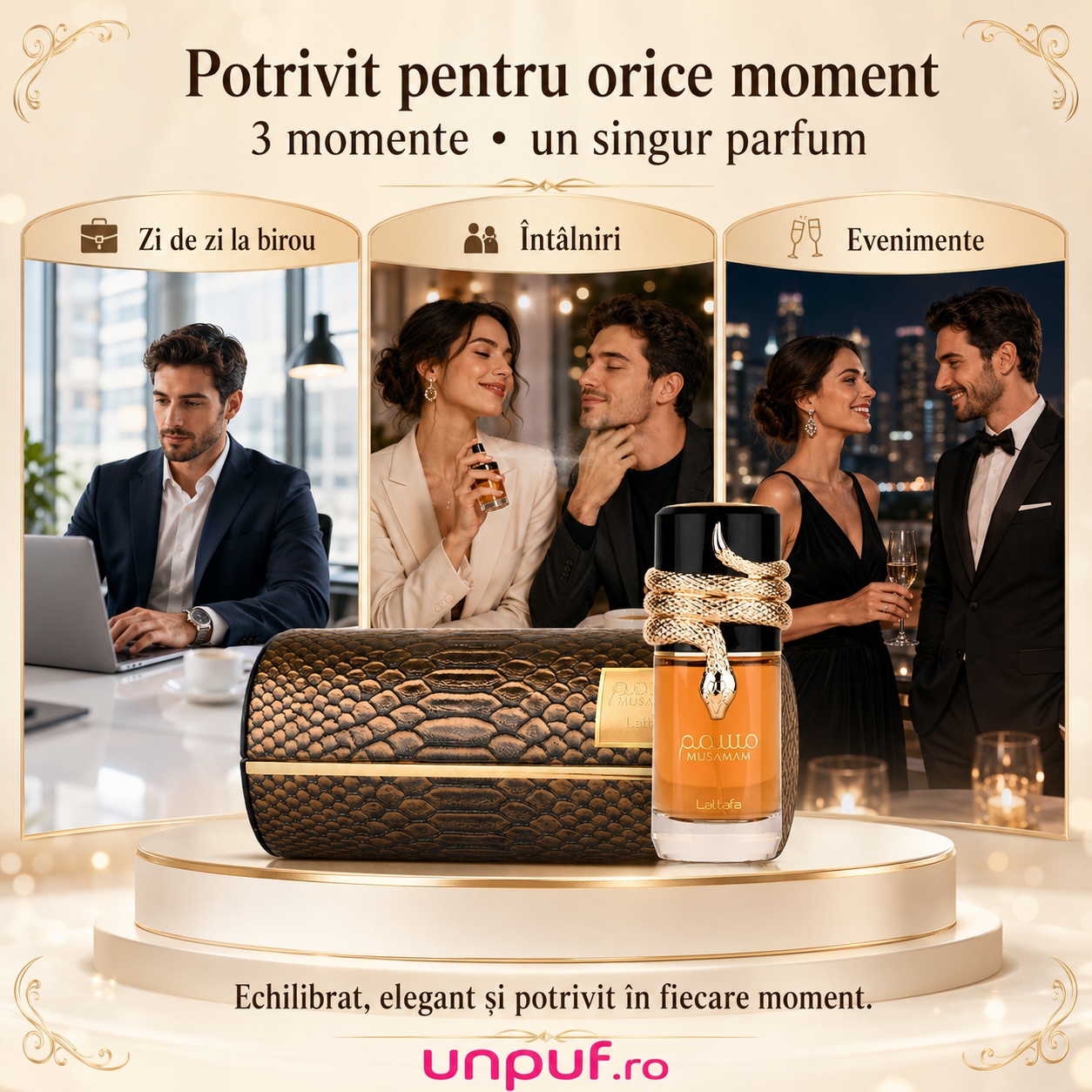 Parfum Lattafa Musamam potrivit pentru birou &icirc;nt&acirc;lniri și evenimente speciale