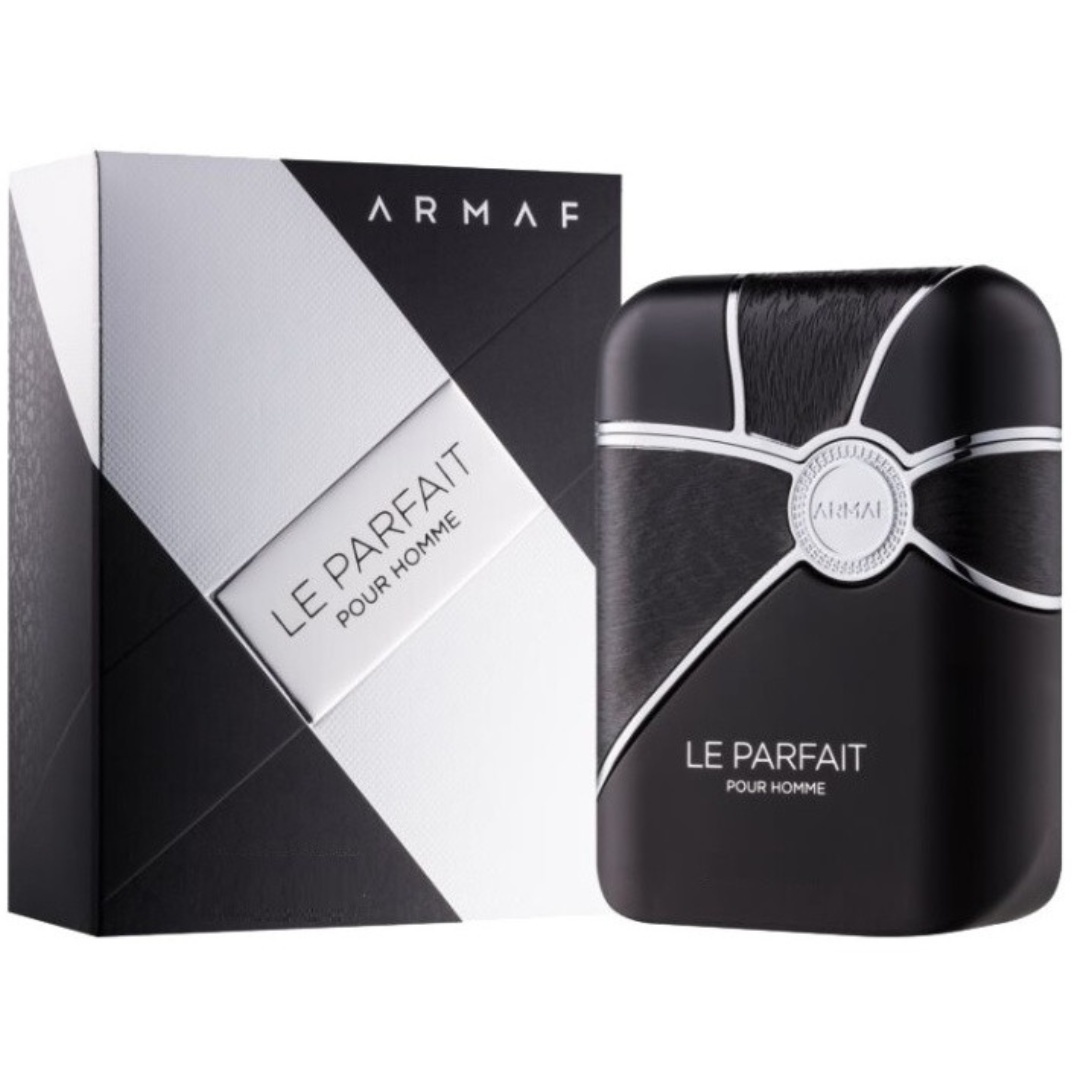 Imagine produs Armaf Le Parfait Pour Homme 100 ml cu flacon și cutie pe fundal alb