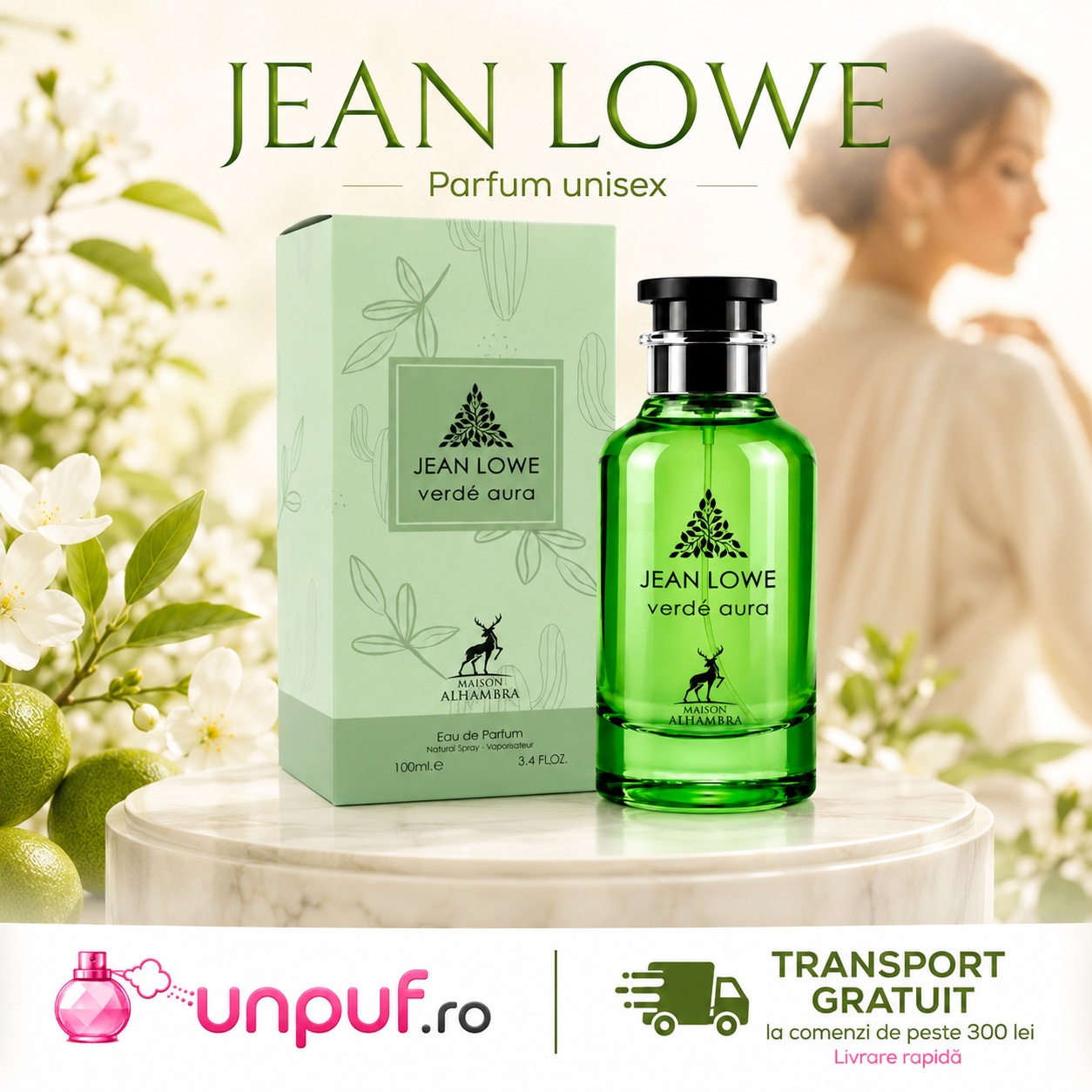 Maison Alhambra Jean Lowe Verde Aura 100ml cu transport gratuit la comenzi eligibile UnPuf.ro