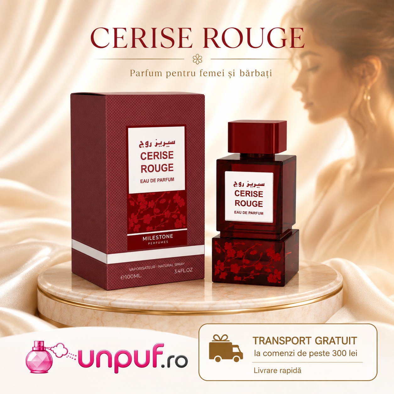 Milestone Cerise Rouge parfum unisex cu transport gratuit la comenzi de peste 300 lei unpuf.ro