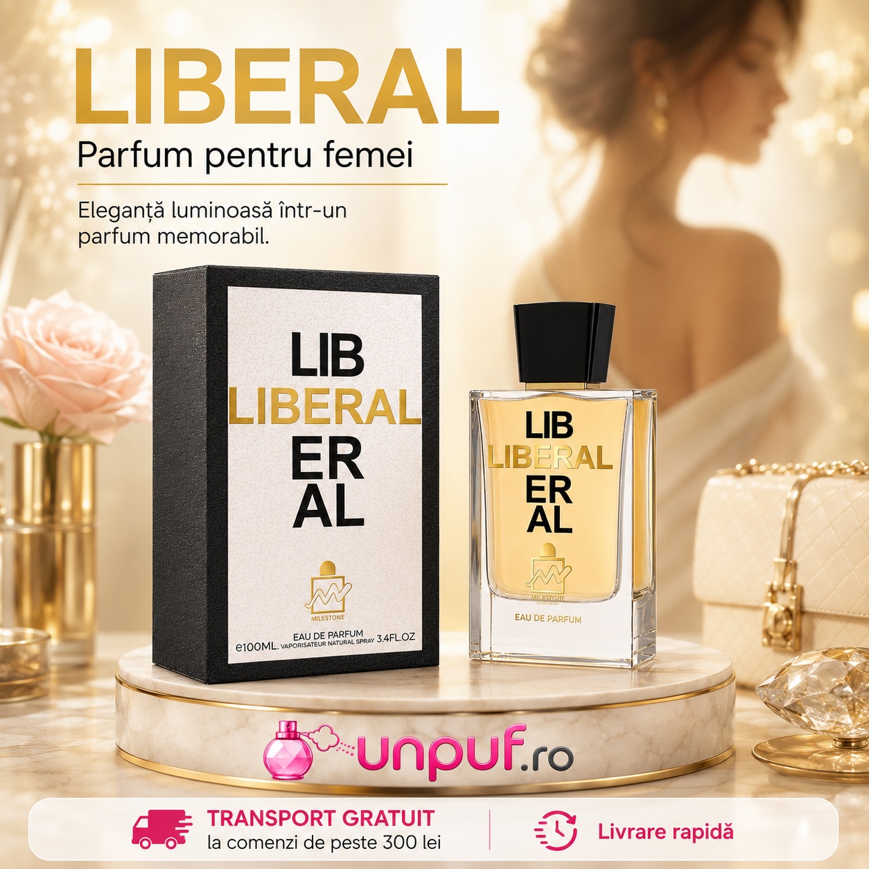 Milestone Liberal parfum arabesc de damă disponibil pe unpuf.ro cu transport gratuit peste 300 lei și livrare rapidă