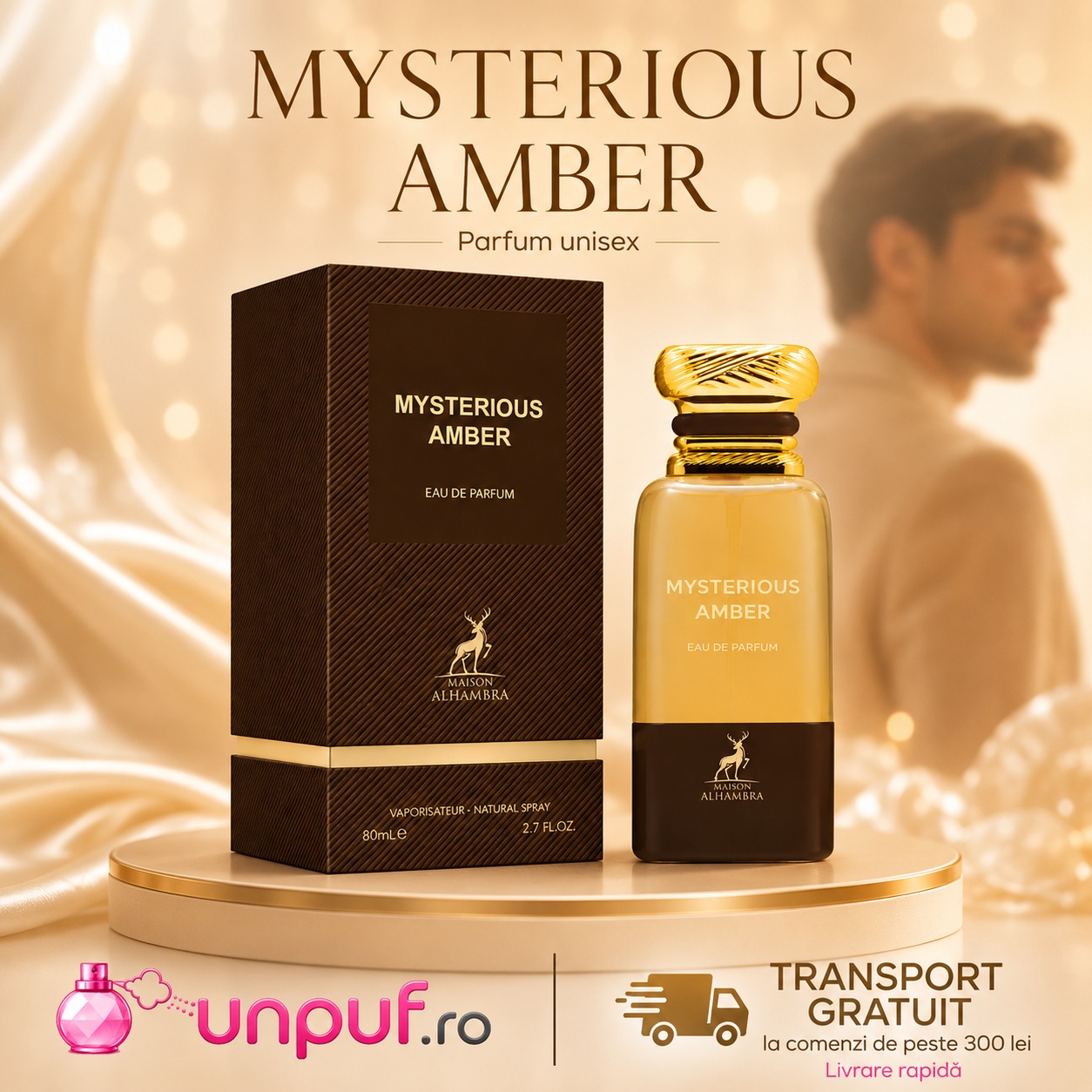 Mysterious Amber Maison Alhambra parfum unisex cu transport gratuit la comenzi de peste 300 lei unpuf.ro